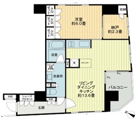 コンポジット日本橋 12階 間取り図