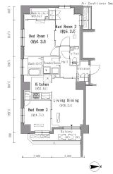コンフォリア市谷薬王寺 401 間取り図