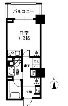 レジディア中落合 B103 間取り図