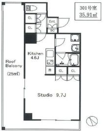 サングラータ西麻布1 301 間取り図
