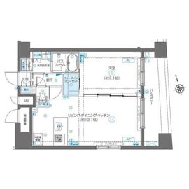 ZOOM渋谷富ヶ谷 13階 間取り図