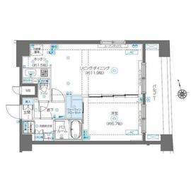 ZOOM渋谷富ヶ谷 14階 間取り図