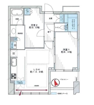 シティタワー麻布十番 10階 間取り図