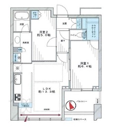 シティタワー麻布十番 10階 間取り図