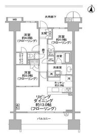 ブランズ東雲 9階 間取り図