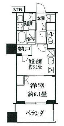 プラウドシティ蒲田 9階 間取り図
