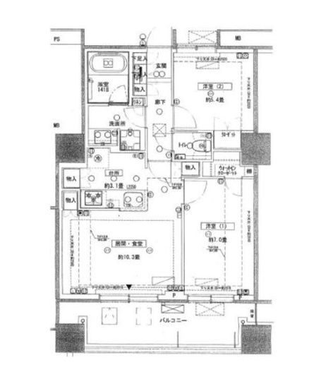 プラウドシティ蒲田 9階 間取り図