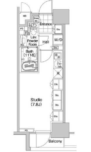 コンフォリア蒲田 803 間取り図