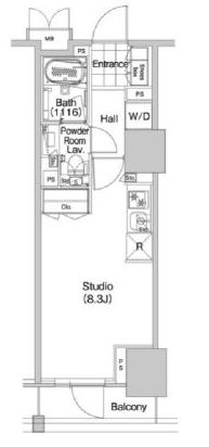 コンフォリア蒲田 811 間取り図