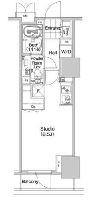 コンフォリア蒲田 808 間取り図