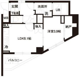 レジディア白金高輪 606 間取り図