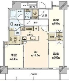 パークタワー東雲 14階 間取り図