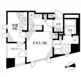 パークリュクス高輪 8階 間取り図