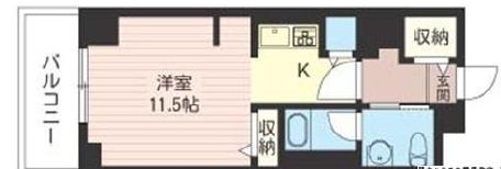 レジデンスシャルマン月島 305 間取り図