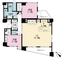 ブランズ赤坂 8階 間取り図