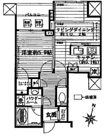 大崎ウエストシティタワーズ ウエスト 9階 間取り図