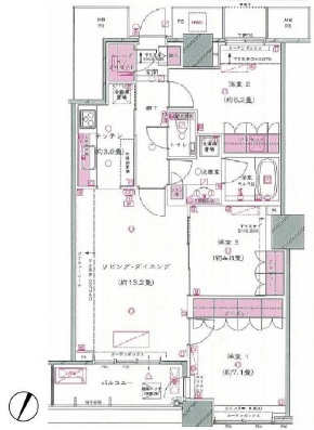 ザ・東京タワーズ シータワー 37階 間取り図