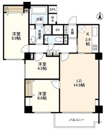 広尾ガーデンヒルズ 3階 間取り図