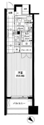 プラティーク日本橋 5階 間取り図