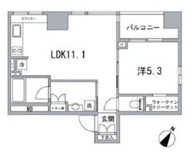 コスモグラシア人形町 7階 間取り図