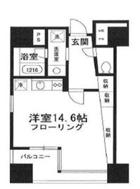 アクアキューブ銀座東 601 間取り図