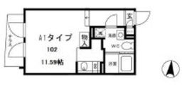 アレーロ白山2 102 間取り図