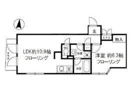 アレーロ白山2 103 間取り図