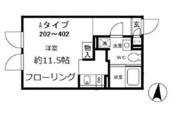 アレーロ白山2 402 間取り図