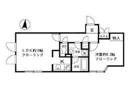 アレーロ白山2 203 間取り図