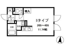 アレーロ白山2 405 間取り図