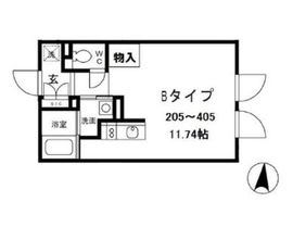 アレーロ白山2 305 間取り図