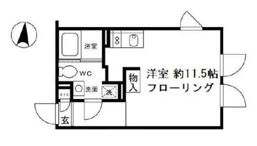 アレーロ白山2 206 間取り図