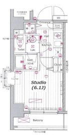 グランド・ガーラ白金高輪 7階 間取り図