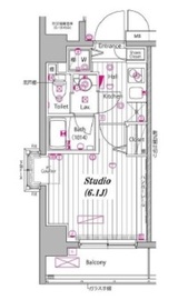 グランド・ガーラ白金高輪 9階 間取り図