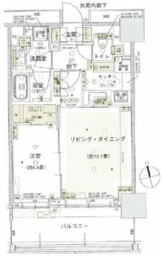 パークタワー西新宿エムズポート 9階 間取り図