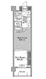 メゾン・ド・コリーヌ市ヶ谷 203 間取り図