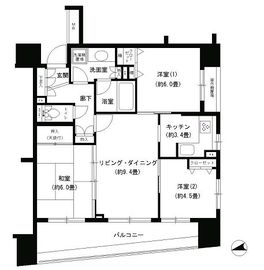 パークキューブ浅草田原町 1404 間取り図