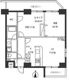 レジディア新御茶ノ水 1301 間取り図