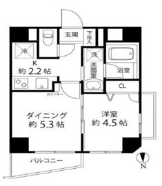 デュオステージ白金高輪 301 間取り図