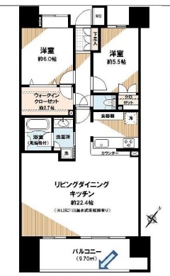 クレストシティレジデンス 16階 間取り図