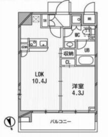 アーデン麻布十番 201 間取り図