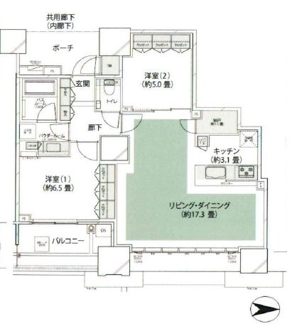 ドゥ・トゥール 51階 間取り図