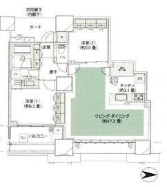 ドゥ・トゥール 51階 間取り図