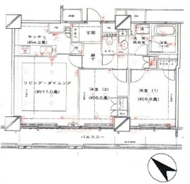 ファミール月島グランスイートタワー 15階 間取り図