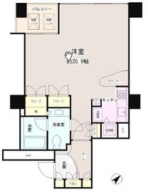 小石川パークタワー 8階 間取り図