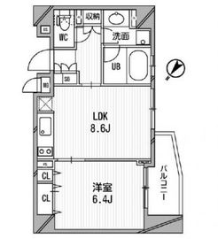 クリオ渋谷ラ・モード 404 間取り図