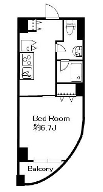パシフィックコート中延 206 間取り図