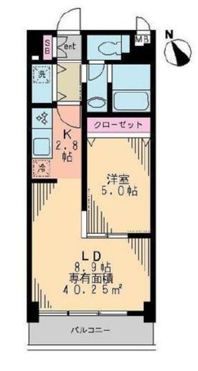 リヴェール三軒茶屋 102 間取り図