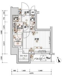メインステージ白金 4階 間取り図