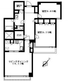 元麻布パークマンション 2階 間取り図